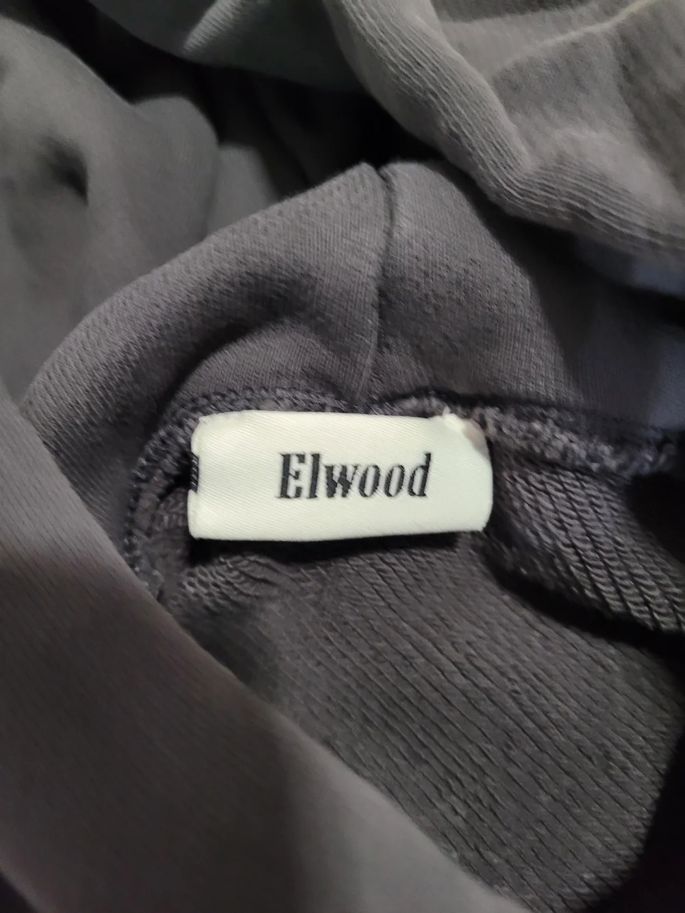 Elwood Gray Hoodie Pullover 100% Organic Cotton